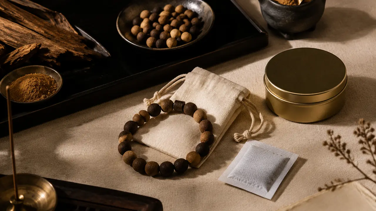 Restringing incense bracelets: cord, knots, spacers - Use and care